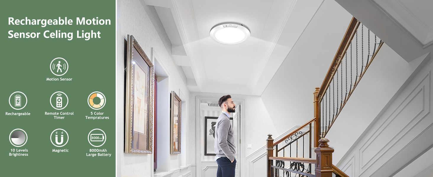 USB rechargeable ceiling light